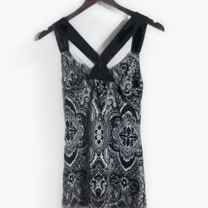 Knit crossed back minidress